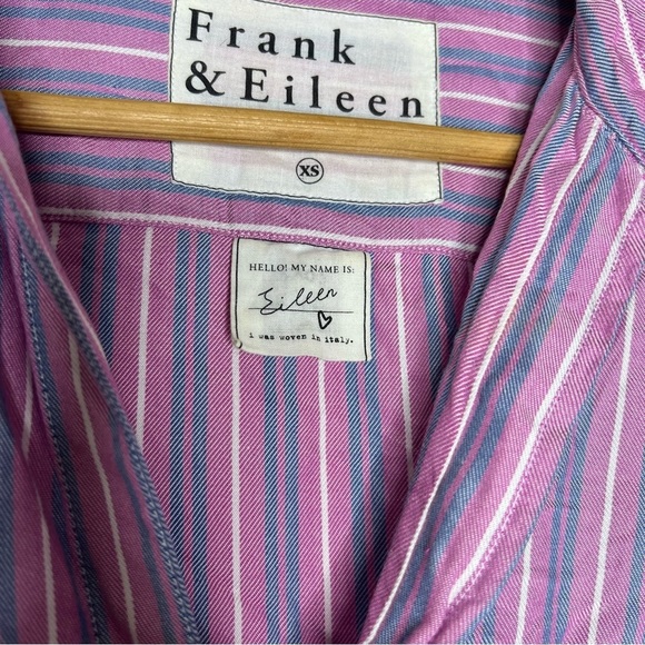 Frank and Eileen Eileen pink striped button down size XS - Picture 4 of 10